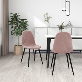 Dining chairs 2 units pink velvet by vidaXL, dining chairs - Ref: Foro24-325650, Price: 112,47 €, Discount: %