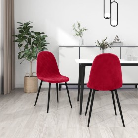 Dining chairs 2 units red velvet by vidaXL, dining chairs - Ref: Foro24-325651, Price: 112,15 €, Discount: %