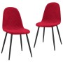 Sillas de comedor 2 unidades terciopelo rojo tinto de vidaXL, Sillas de comedor - Ref: Foro24-325651, Precio: 112,15 €, Descu...