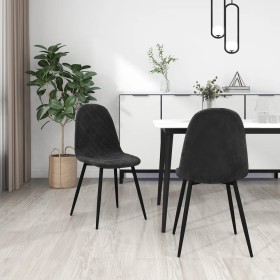 Dining chairs 2 units black velvet by vidaXL, dining chairs - Ref: Foro24-325652, Price: 111,45 €, Discount: %