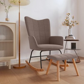 Rocking chair with footrest in taupe gray fabric by vidaXL, Rocking chairs - Ref: Foro24-328027, Price: 185,99 €, Discount: %