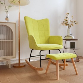 Rocking chair with footrest green fabric by vidaXL, Rocking chairs - Ref: Foro24-328023, Price: 155,99 €, Discount: %