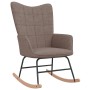 Silla mecedora con reposapiés tela gris taupe de vidaXL, Mecedoras - Ref: Foro24-328027, Precio: 185,99 €, Descuento: %