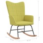 Silla mecedora con reposapiés tela verde de vidaXL, Mecedoras - Ref: Foro24-328023, Precio: 155,11 €, Descuento: %