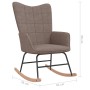 Rocking chair with footrest in taupe gray fabric by vidaXL, Rocking chairs - Ref: Foro24-328027, Price: 147,14 €, Discount: %