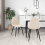 Dining chairs 2 units cream white velvet by vidaXL, dining chairs - Ref: Foro24-325655, Price: 111,99 €, Discount: %