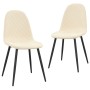 Dining chairs 2 units cream white velvet by vidaXL, dining chairs - Ref: Foro24-325655, Price: 111,99 €, Discount: %