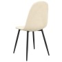 Dining chairs 2 units cream white velvet by vidaXL, dining chairs - Ref: Foro24-325655, Price: 111,99 €, Discount: %