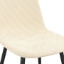 Dining chairs 2 units cream white velvet by vidaXL, dining chairs - Ref: Foro24-325655, Price: 111,99 €, Discount: %