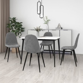 Dining chairs 4 units light gray velvet by vidaXL, dining chairs - Ref: Foro24-325657, Price: 181,77 €, Discount: %