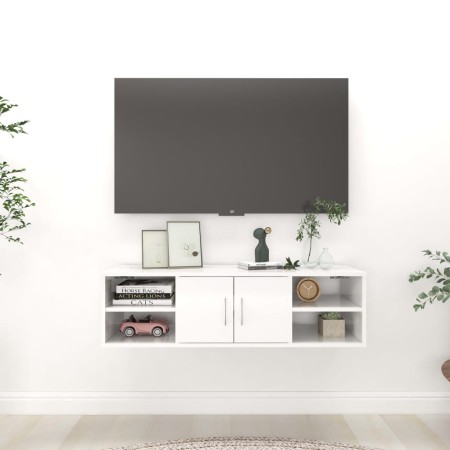 Glossy white plywood wall shelf 102x30x29cm by vidaXL, Shelves and shelves - Ref: Foro24-806262, Price: 68,29 €, Discount: %