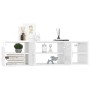 Glossy white plywood wall shelf 102x30x29cm by vidaXL, Shelves and shelves - Ref: Foro24-806262, Price: 68,29 €, Discount: %