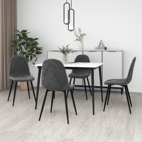 Dining chairs 4 units dark gray velvet by vidaXL, dining chairs - Ref: Foro24-325658, Price: 158,61 €, Discount: %