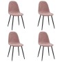 Sillas de comedor 4 unidades terciopelo rosa de vidaXL, Sillas de comedor - Ref: Foro24-325661, Precio: 180,99 €, Descuento: %