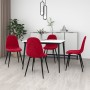 Sillas de comedor 4 unidades terciopelo rojo tinto de vidaXL, Sillas de comedor - Ref: Foro24-325662, Precio: 181,77 €, Descu...