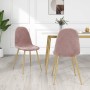 Dining chairs 2 units pink velvet by vidaXL, dining chairs - Ref: Foro24-325672, Price: 128,27 €, Discount: %