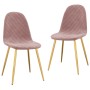 Dining chairs 2 units pink velvet by vidaXL, dining chairs - Ref: Foro24-325672, Price: 128,27 €, Discount: %