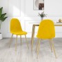 Dining chairs 2 pcs mustard yellow velvet by vidaXL, dining chairs - Ref: Foro24-325675, Price: 128,27 €, Discount: %