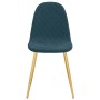 Dining chairs 4 units blue velvet by vidaXL, dining chairs - Ref: Foro24-325678, Price: 214,41 €, Discount: %