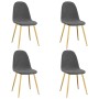 Sillas de comedor 4 unidades terciopelo gris oscuro de vidaXL, Sillas de comedor - Ref: Foro24-325680, Precio: 174,49 €, Desc...