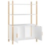 Aparador alto madera contrachapada blanco 80x40x121 cm de vidaXL, Aparadores - Ref: Foro24-345699, Precio: 74,99 €, Descuento: %