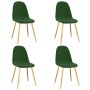 Dining chairs 4 units dark green velvet by vidaXL, dining chairs - Ref: Foro24-325681, Price: 231,80 €, Discount: %