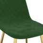 Dining chairs 4 units dark green velvet by vidaXL, dining chairs - Ref: Foro24-325681, Price: 231,80 €, Discount: %