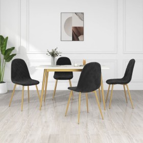 Dining chairs 4 units black velvet by vidaXL, dining chairs - Ref: Foro24-325685, Price: 212,80 €, Discount: %