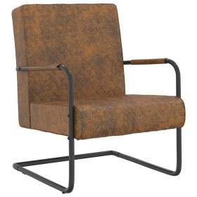 Silla voladiza de tela marrón de vidaXL, Sillones - Ref: Foro24-325734, Precio: 96,99 €, Descuento: %