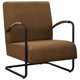 Sillón de tela marrón de vidaXL, Sillones - Ref: Foro24-325739, Precio: 146,42 €, Descuento: %