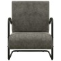 Sillón de cuero sintético gris de vidaXL, Sillones - Ref: Foro24-325745, Precio: 165,62 €, Descuento: %