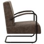 Sillón de cuero sintético marrón oscuro de vidaXL, Sillones - Ref: Foro24-325747, Precio: 150,99 €, Descuento: %