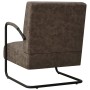 Sillón de cuero sintético marrón oscuro de vidaXL, Sillones - Ref: Foro24-325747, Precio: 150,99 €, Descuento: %