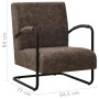 Sillón de cuero sintético marrón oscuro de vidaXL, Sillones - Ref: Foro24-325747, Precio: 150,99 €, Descuento: %