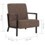 Sillón de cuero sintético marrón oscuro de vidaXL, Sillones - Ref: Foro24-325754, Precio: 167,36 €, Descuento: %