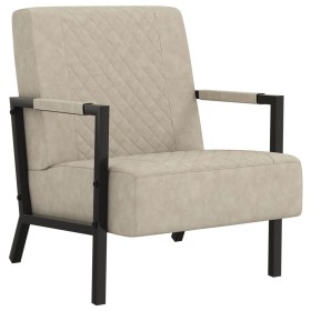 Sillón de cuero sintético gris claro de vidaXL, Sillones - Ref: Foro24-325755, Precio: 151,01 €, Descuento: %