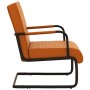 Silla voladiza cuero sintético marrón de vidaXL, Sillones - Ref: Foro24-325780, Precio: 105,43 €, Descuento: %