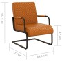 Silla voladiza cuero sintético marrón de vidaXL, Sillones - Ref: Foro24-325780, Precio: 105,43 €, Descuento: %