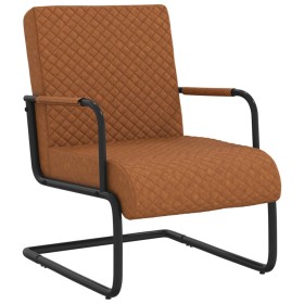 Silla voladiza cuero sintético marrón mate de vidaXL, Sillones - Ref: Foro24-325781, Precio: 105,43 €, Descuento: %