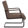 Silla voladiza cuero sintético marrón oscuro de vidaXL, Sillones - Ref: Foro24-325784, Precio: 180,46 €, Descuento: %