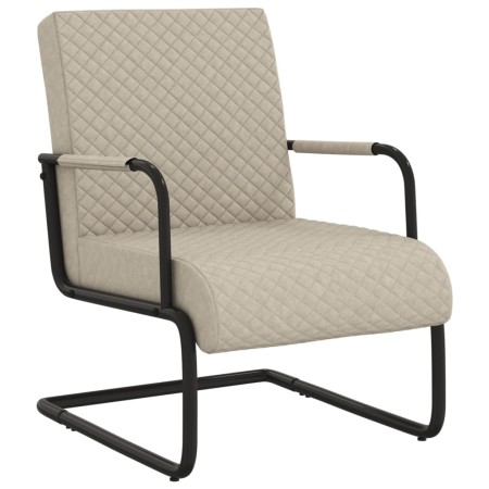 Silla voladiza cuero sintético gris claro de vidaXL, Sillones - Ref: Foro24-325785, Precio: 158,53 €, Descuento: %