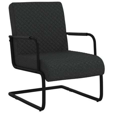 Silla voladiza cuero sintético negra de vidaXL, Sillones - Ref: Foro24-325786, Precio: 158,32 €, Descuento: %