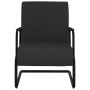 Silla voladiza cuero sintético negra de vidaXL, Sillones - Ref: Foro24-325786, Precio: 158,32 €, Descuento: %