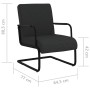 Silla voladiza cuero sintético negra de vidaXL, Sillones - Ref: Foro24-325786, Precio: 158,32 €, Descuento: %