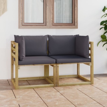 Ecksofa-Kissen für den Garten, 2 Stück, grün imprägniertes Holz von vidaXL, Gartensets - Ref: Foro24-3064934, Preis: 131,39 €...