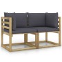 Ecksofa-Kissen für den Garten, 2 Stück, grün imprägniertes Holz von vidaXL, Gartensets - Ref: Foro24-3064934, Preis: 131,39 €...