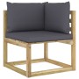 Ecksofa-Kissen für den Garten, 2 Stück, grün imprägniertes Holz von vidaXL, Gartensets - Ref: Foro24-3064934, Preis: 131,39 €...