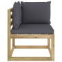 Ecksofa-Kissen für den Garten, 2 Stück, grün imprägniertes Holz von vidaXL, Gartensets - Ref: Foro24-3064934, Preis: 131,39 €...