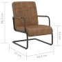 Brown Fabric Cantilever Chair by vidaXL, Armchairs - Ref: Foro24-325798, Price: 135,99 €, Discount: %