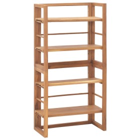 Estantería de madera maciza de teca 60x30x120 cm de vidaXL, Librerías y estanterías - Ref: Foro24-326124, Precio: 130,87 €, D...